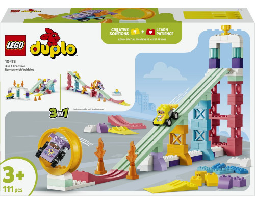 LEGO Duplo Kreatywne rampy 3 w 1 z pojazdami (10478)