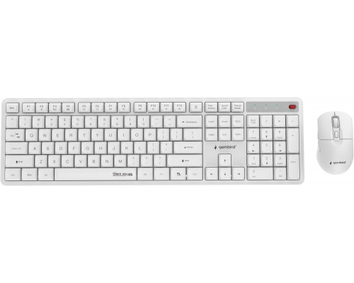 Gembird KBS-WMS-01-W Silent Key Pro Business White US