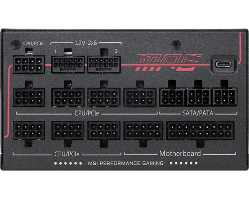 MSI MSI MPG Ai1300TS PCIE5 1300 W 24-pin ATX ATX Black