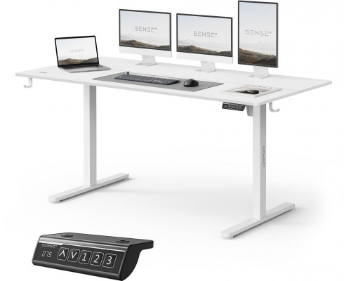 Gaming galds SENSE7 NOJO LIGHT White 160 cm x 80 cm