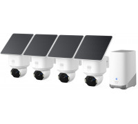Eufy SoloCam E42 - Sieciowa kamera monitoringu - obrotowa / uchylna - platforma obrotowa - zewnętrzna - odporna na warunki atmosferyczne - Kolor (dzień i noc) - 8 MP - 3840 x 2160 - 4K - zmotoryzowana - Audio - bezprzewodowa - Wi-Fi - z HomeBase