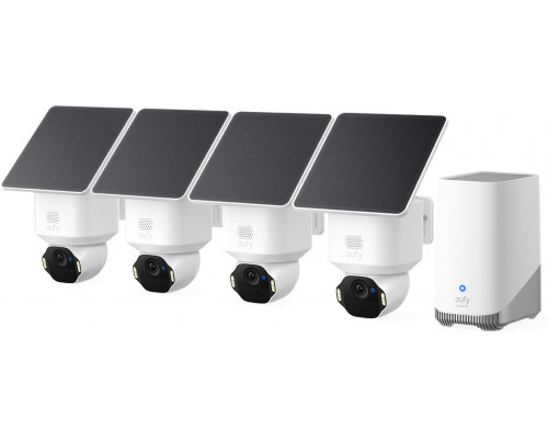 Eufy SoloCam E42 - Sieciowa kamera monitoringu - obrotowa / uchylna - platforma obrotowa - zewnętrzna - odporna na warunki atmosferyczne - Kolor (dzień i noc) - 8 MP - 3840 x 2160 - 4K - zmotoryzowana - Audio - bezprzewodowa - Wi-Fi - z HomeBase
