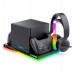 JYS Station chłodwith ąca JYS-SDM003-V2 LED RGB with  łaforwarką na 2 pady, 4x USB i standiem for Steam Machine (SB11945)