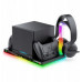JYS Station chłodwith ąca JYS-SDM003-V2 LED RGB with  łaforwarką na 2 pady, 4x USB i standiem for Steam Machine (SB11945)