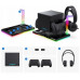 JYS Station chłodwith ąca JYS-SDM003-V2 LED RGB with  łaforwarką na 2 pady, 4x USB i standiem for Steam Machine (SB11945)