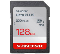 SD  PNY Sandisk Ultra PLUS SDXC karta 128GB UHS-I, V10, U1, C10, (200MB/s) (SDSDUBQ-128G-GN6IN)
