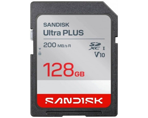 SD  PNY Sandisk Ultra PLUS SDXC karta 128GB UHS-I, V10, U1, C10, (200MB/s) (SDSDUBQ-128G-GN6IN)