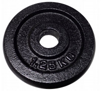 Kubisport Ciężar load cast iron plate do gryfu hantli 1,25kg - 30mm (Kub_05-CW1/25K-30)