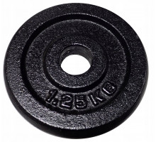 Kubisport Ciężar load cast iron plate do gryfu hantli 1,25kg - 30mm (Kub_05-CW1/25K-30)