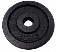 Kubisport Ciężar load cast iron plate do Gryfu Hantli 2,5 kg - 30 mm (Kub_05-CW2/5K-30)