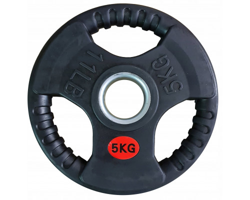 Kubisport Plate ciężar load olympic gumowe z uchwytami 50mm 5kg (Kub_05-CWRUB5)