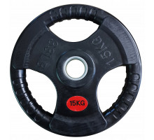 Kubisport Plate ciężar load olympic gumowe z uchwytami 15kg 50mm (Kub_05-CWRUB15)