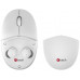 C-Tech S TWS słuchawkami Dual mode WLM-21, bezprzewodowa, BT5.0 + 2,4GHz, 1600DPI, 3 przyciski, USB nano receiver, biała (WLM-21W)