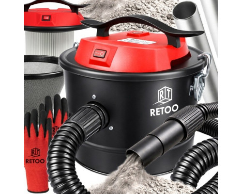 Retoo Do kominka popiołu przemysłowy separator 10L + filtr rękawiczki (5903418554958)