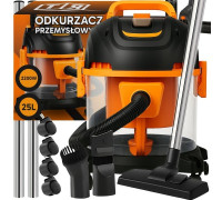 Retoo Uniwersalny bezworkowy przemysłowy mocny 2200W 4w1 zbiornik 25L (5903418555399)