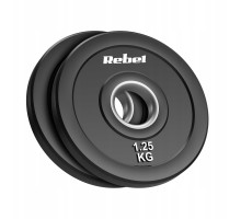 Rebel olympic rubberized bumper zestaw 2x1.25kg, otwór 51 mm, ACTIVE (RBA-2144-01.25)