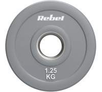 Rebel olympic rubberized Bumper, seria Beast, zestaw 2x1.25kg, otwór 51 mm, Active (RBA-2145-01.25)