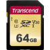 SD  Transcend 500S SDXC 64 GB Class 10 UHS-I/U3 V30 (TS64GSDC500S)