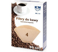 König & Meyer Filtr do kawy, rozmiar 4, 80szt.