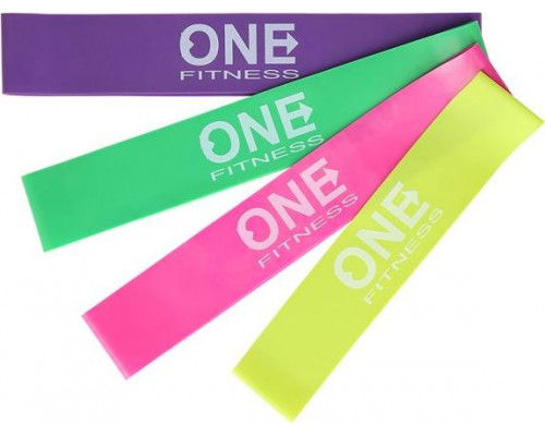 One Fitness Mini Band PBF-SET04 dažādu pretestības līmeņu komplekts daudzkrāsains 4 gab.