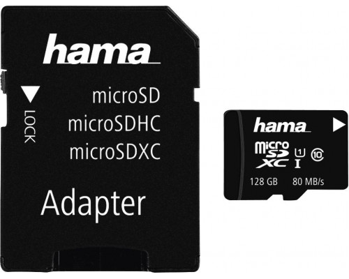 SD  Hama MicroSDXC 128 GB Class 10 UHS-I/U1  (001241580000)