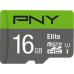 SD  PNY Elite MicroSDHC 16 GB Class 10 UHS-I/U1 A1 V10 (P-SD16GU1100EL-GE)