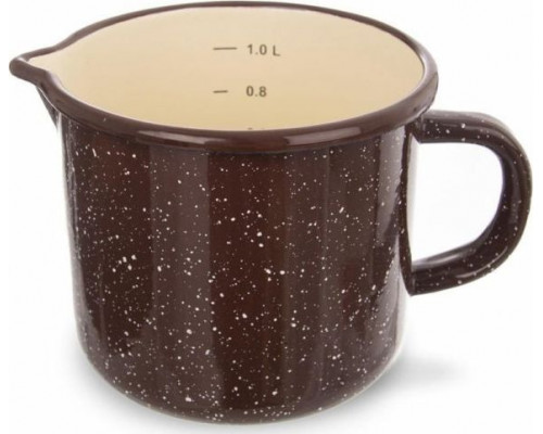 Orion KUBEK EMALIOWANY Z MIARKĄ 1.2L 12cm BRĄZOWY RETRO ORION 113164
