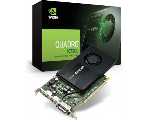 *QuadroK2200 HP nVIDIA K2200 Quadro 4GB DDR5 (128 bit) DVI, 2x DP (J3G88AA)