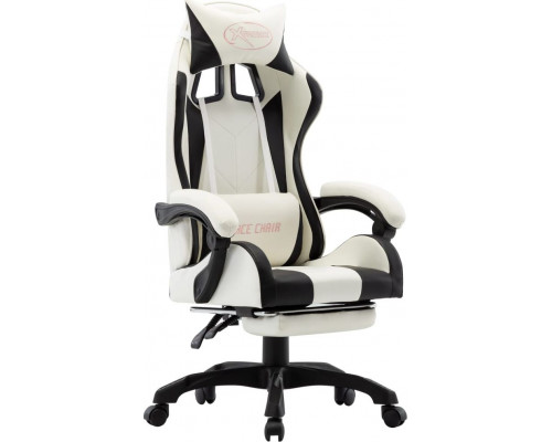 vidaXL White-Black with footrest (287995)