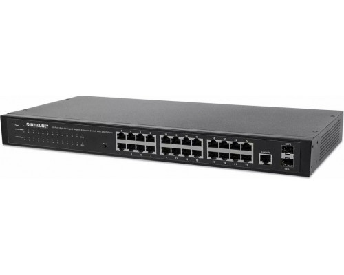 Switch Intellinet Network Solutions GIGA 24x RJ45 + 2x SFP WEB-SMART VLAN QOS RACK (560917)