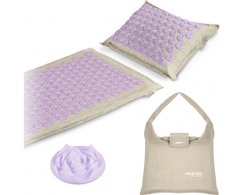 Neo-Sport NeoSport Mata do akupresury z kolcami 190203 szaro-lawendowa