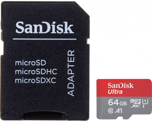 SD  SanDisk Ultra MicroSDXC 64 GB Class 10 UHS-I/U1 A1 (SD-MICRO-10/64-SAND)