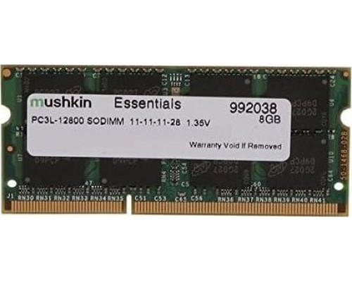 Mushkin Essentials, SODIMM, DDR3, 8 GB, 1600 MHz, CL11 (992038)