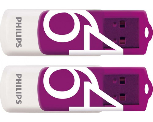 Pendrive Philips Vivid (2 szt.), 64 GB (433990)