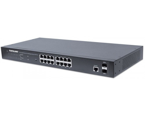 Switch Intellinet Network Solutions GIGABIT 16X 10/100/1000 RJ45 POE+ 2X SFP MANAGED ZARZADZALNY (561341)