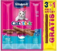 Vitakraft VITAKRAFT CAT-STICK MINI Z ŁOSOSIEM 3 + 1 GRATIS