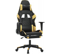 vidaXL black-złoty with footrest (3143766)