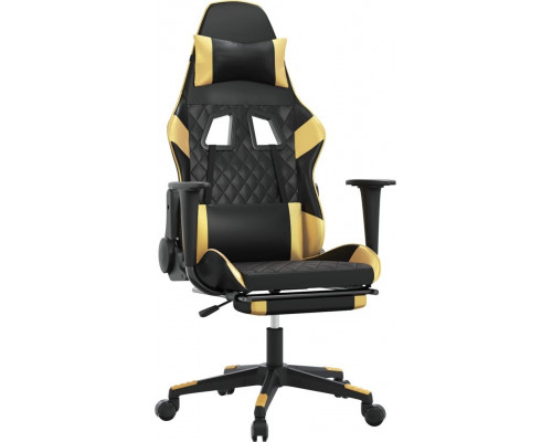 vidaXL black-złoty with footrest (3143766)
