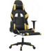 vidaXL black-złoty with footrest (3143766)