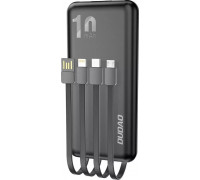 Dudao Dudao K6Pro uniwersalny powerbank 10000mAh with cable USB, USB Typ C, Lightning black (K6Pro-black)