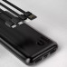 Dudao Dudao K6Pro uniwersalny powerbank 10000mAh with cable USB, USB Typ C, Lightning black (K6Pro-black)