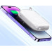 Joyroom Joyroom powerbank 10000mAh Jelly Series 22.5W z wbudowanym kablem Lightning biały (JR-L003)