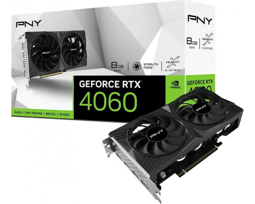 *RTX4060 PNY GeForce RTX 4060 Verto Dual 8GB GDDR6 (VCG40608DFXPB1)
