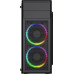 Gembird Midi Tower Fornax M100RGB ATX wentylatory RGB Black