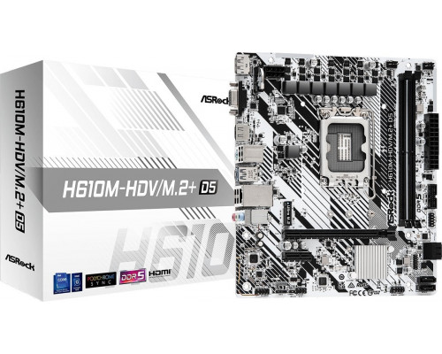 Intel H610 ASRock H610M-HDV/M.2+ D5