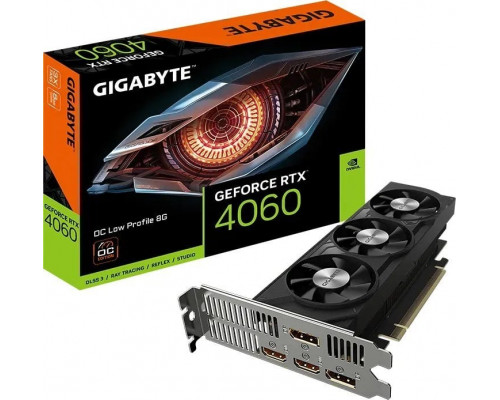 *RTX4060 Gigabyte GeForce RTX 4060 OC Low Profile 8GB GDDR6 (GV-N4060OC-8GL)