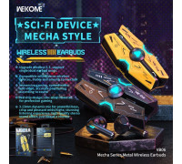 Wekome wireless VB06 Mecha Series - Bluetooth V5.3 TWS z etui ładujšcym Yellow