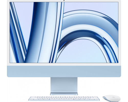 Apple Apple 24-inch iMac with Retina 4.5K display: Apple M3 chip with 8-core CPU and 8-core GPU (8GB/256GB SSD) - Blue
