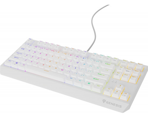Genesis KLAWIATURA DLA GRACZY GENESIS THOR 230 TKL US RGB MECHANICZNA OUTEMU RED BIAŁA HOT SWAP