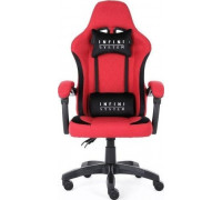 zenga.pl Gamingowy Infini System z tkaniny kolor red